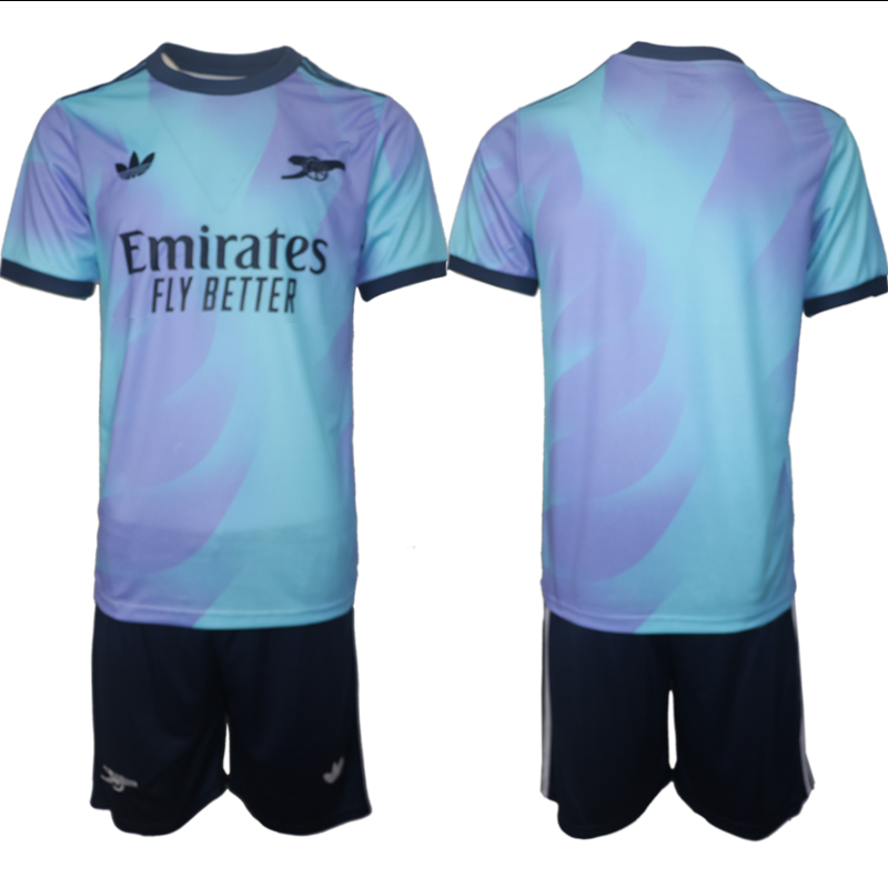 Men 2024-2025 Club Arsenal away Purple blue blank Soccer Jersey